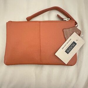 NWT Burnt Orange Wilson’s Leather Wristlet